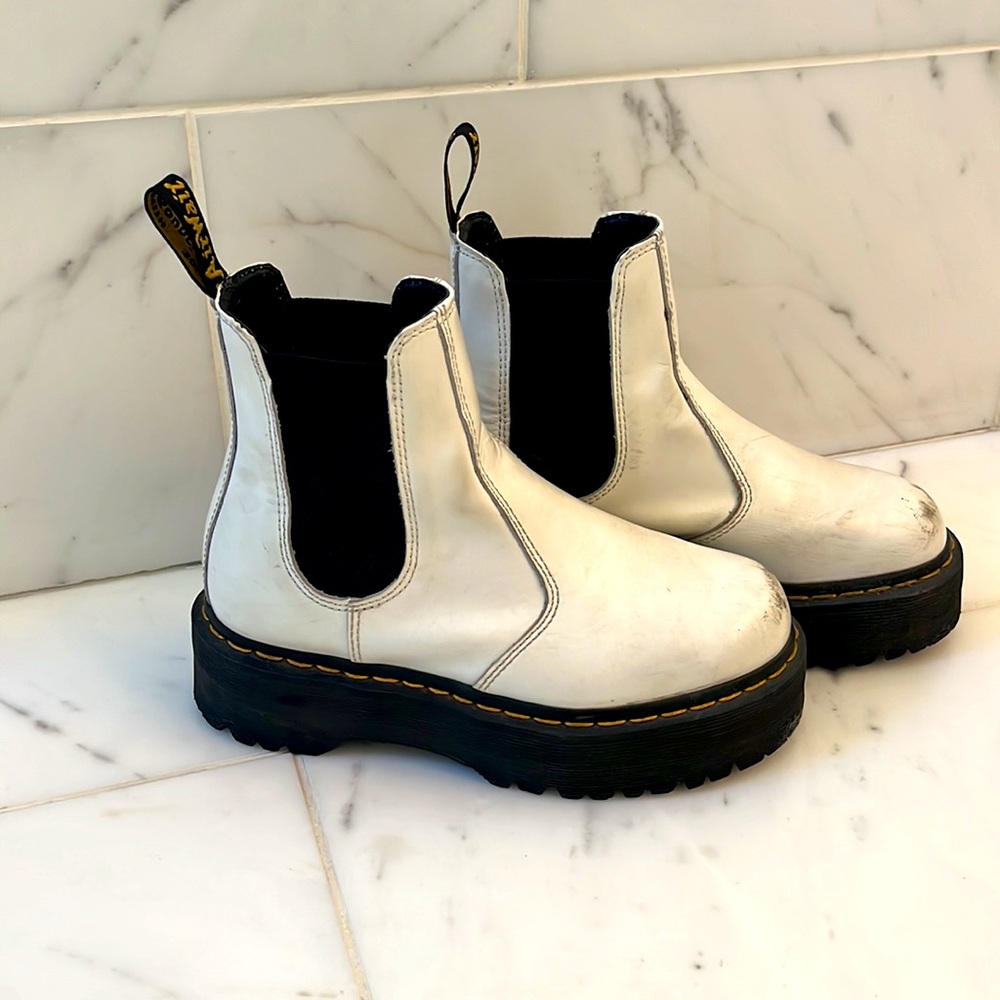 Dr Martens white platform boots size US 5/ UK 4